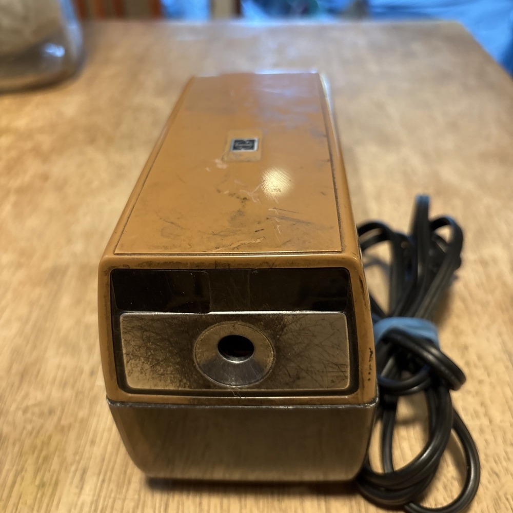 Vintage Panasonic KP-100 Auto-Stop Electric Pencil Sharpener Brown Japan Made